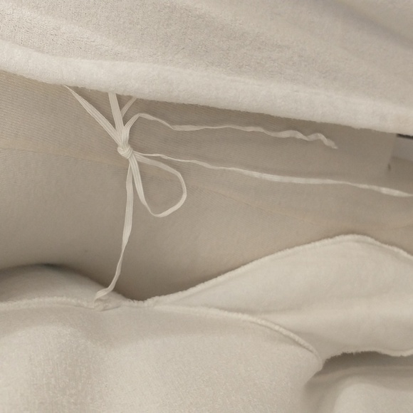 Vintage 70s Soft Terry Robe Long Wrap Authentic Seventies White w Cerulean Blue - Picture 7 of 11